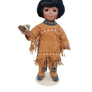 Bird Song by Perillo Native American Porcelain Doll Danbury Mint NWOB
